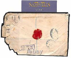 GB Cover RARE DAMAGED Registered Mail Found Open 1902 Newport Mon THEFT MS451