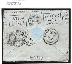 GB EGYPT KGV Cover Air Mail Forwarded 1933 Port Said SHIPSS Maduro KENYA MC21a