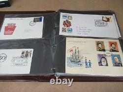 GB FDCs COVERS ETC LARGE LOT IN 5 ROYAL MAIL AND 2 POST OFFICE ALBUMS 100S ITEMS