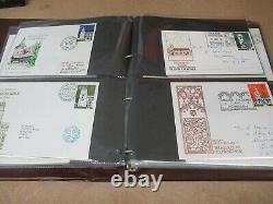 GB FDCs COVERS ETC LARGE LOT IN 5 ROYAL MAIL AND 2 POST OFFICE ALBUMS 100S ITEMS