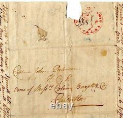 GB INDIA Cover 1812 Incoming Mail Calcutta SHIP LETTER samwells EP384