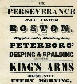 GB Perseverance MAIL-COACH BILL 1848 London-Beds-Hunts-Northants-Lincs EP334