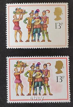 GB QEII 1978. ERROR! DRAMATIC missing colour on Christmas 13p stamp, fine mint