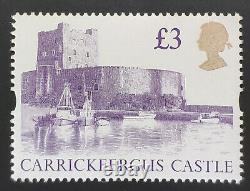 GB. QEII 1993 ERROR! £3 Carrickfergus Castle PRINTED BOTH SIDES of Queen's Head
