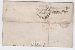 GB QV 1841 cover 1d red imperf plate 8 pl8 GB MX Newnham Kent Penny post