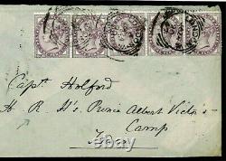 GB ROYALTY 1890 Cover INDIA MAIL HRH Prince Albert Victor's Camp (KEVII) D49c