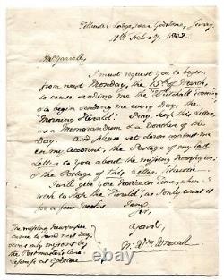 GB ROYALTY Letter 1802 SURREY Godstone NEWSMAN TO HIS MAJESTY Losses in Post Z18