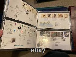 GB ROYAL MAIL FDC COVERs in 8 albums 14kg
