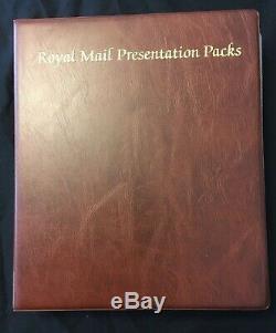 GB Royal Mail Presentation Packs in Album. 2001 to 2004. Approx 50 Packs
