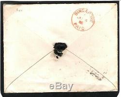 GB SG. 193 Cover 1885 SINGAPORE PAID CDS Military Destination Mail Stockwell 532b