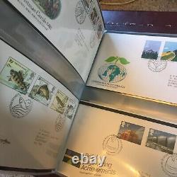 GB Stamps 5 Royal Mail Albums With 100's Of First Day Covers 1969-2003 Superb