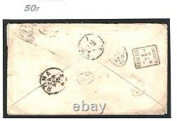 GB UNDERPAID DESTINATION MAIL Cover Huddersfield 1875 ITALY 30c Postage Due 50f