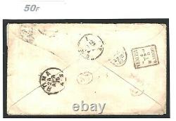 GB UNDERPAID DESTINATION MAIL Cover Huddersfield 1875 ITALY 30c Postage Due 50f