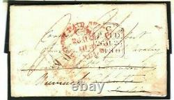 GB WALES INDIA MAIL Cover Newtown Mont 1830 SHIP LETTER Postmarks MILITARY A4G24