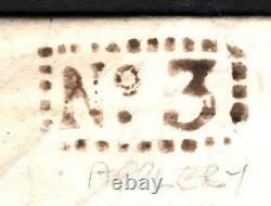GB WARWICKS Cover Atherstone Penny Post No3 RECEIVER Rare DOTTED FRAME1834 A4G23