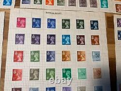 GB definitive mostly machin ALL PRISTINE mounted MINT 496 stamps in total