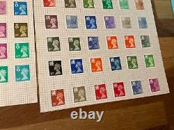 GB definitive mostly machin ALL PRISTINE mounted MINT 496 stamps total REDUCED