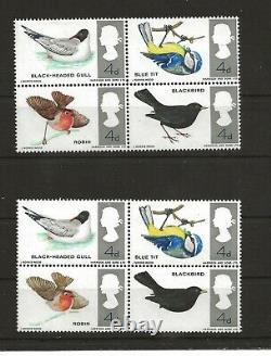 GB (y-o88) 1966 Birds Sg698-99 Red-brown Omitted Legs Fine Un-mounted Mint