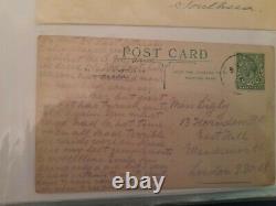 GREAT BRITAIN UK 1st CLASS STAMP ALBUM/WW2 AIR RAID POST CARD/HOUSE OF COMMONS