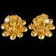 GRIMA EARRINGS Floral Diamond 18ct Gold Vintage 1960s Andrew Grima Post Earrings