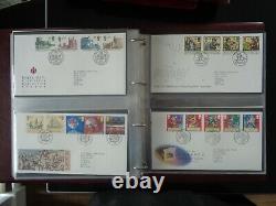 GT BRITAIN 1989-2000 FIRST DAY COVERS IN 3 x ROYAL MAIL ALBUMS 179 x DIFFERENT