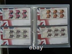GT BRITAIN 2012 OLYMPIC GOLD MEDAL SHEETS 29 x FIRST DAY COVERS ROYAL MAIL ALBUM