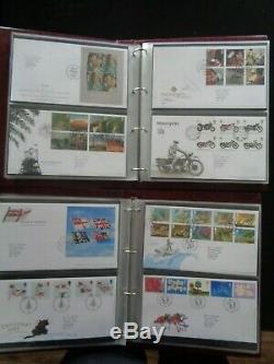 GT BRITAIN COLLECTION 175 FIRST DAY COVERS IN 3 x ROYAL MAIL ALBUMS 1960s-2006