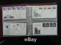 GT BRITAIN COLLECTION 175 FIRST DAY COVERS IN 3 x ROYAL MAIL ALBUMS 1960s-2006