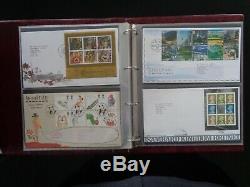 GT BRITAIN COLLECTION 400+ FIRST DAY COVERS IN 7 x ROYAL MAIL ALBUMS 1978-2004