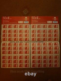 Genuine 100 x 1st Class Royal Mail Large Letter Stamps UK postage First Class