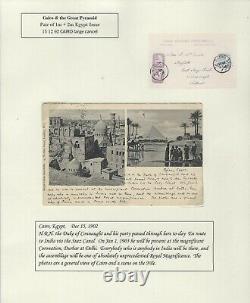 Great Britain 1902-03 Ten PCs of the Royal Tour to Egypt & India mailed on route