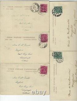 Great Britain 1902-03 Ten PCs of the Royal Tour to Egypt & India mailed on route
