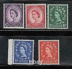 Great Britain Mail 1958-60 Yvert 343a/8a MNH Elizabeth II
