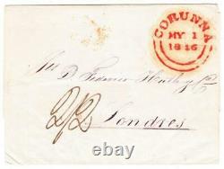 Great Britain STAMPLESS-BRITISH PACKET POST OFFICE-VIGO SPAIN-NO/10/1848