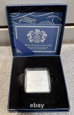 Her Majesty The Queen Platinum Jubilee Ltd Edition Platinum Stamps 2020