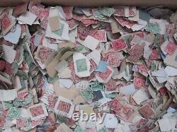 Large lot of early King George v stamps on & off paper 1250 grams 1.25 kg Lot B