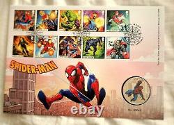 MARVELT Spiderman Limited Edition Brilliant Uncirculated Medal Cover
