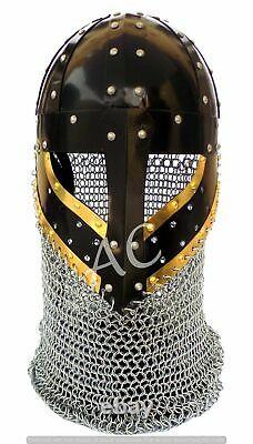 Medieval Viking Armor Chain Mail Helmet Knight Armour Norman Battle Spectacle