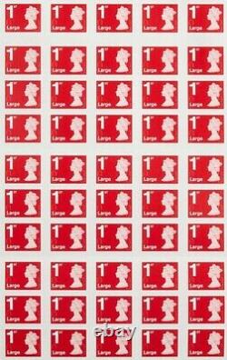NO RESERVE 1000 Royal Mail Large Letter 1st Class Stamps self adhesive 1st post