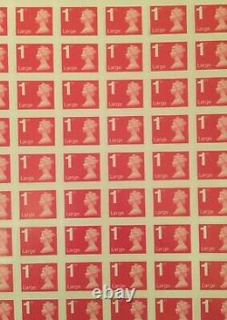 NO RESERVE 1000 Royal Mail Large Letter 1st Class Stamps self adhesive 1st post/
