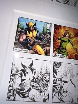 No. 35 Of 200 Royal Mail X-Men Stamps Framed & Signed. Limited To 200 Editions