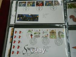 Over 350 GB Qeii First Day Covers In 6 Royal Mail Albums