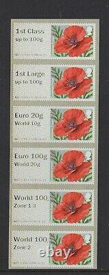 POPPY Ma14 September 2020 Zone VALUES 1st Collector Strip POST GO with RECEIPT