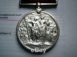 Post Boer War Natal 1906 medal Zulu Rebellion Trooper F Roehrs New Hanover Resv