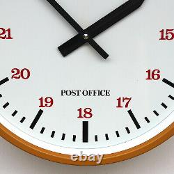 Post Office 1970s Midcentury Vintage Retro Industrial Factory Wall Clock
