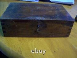 Post Office GPO Wooden Box & Hand Stamper with die ANTRIM, JA-DE, 1-31AM PM