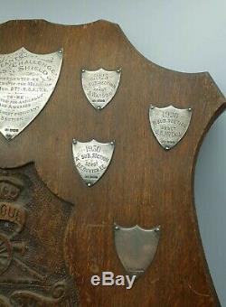 Post WW1 British Army Royal Garrison Artillery Award Plaque Shield VC Winner
