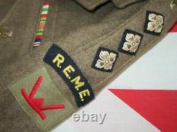 Post WW2 Battledress Captain REME 53rd Welsh Named & Service Records LARGE SIZE