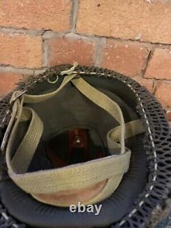 Post WW2 British Army PARATROOPER AIRBORNE STEEL HELMET and net cover