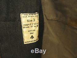 Post WW2 Military RAF Tropical Great Coat Uniform Rain Proof Officers (5349)